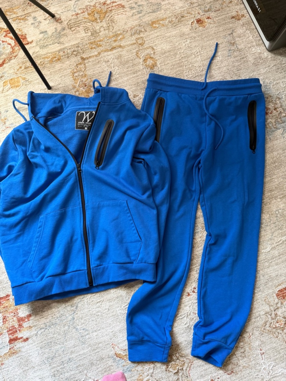 Ethan Williams Bright Blue Zip Hoodie & Joggers Set